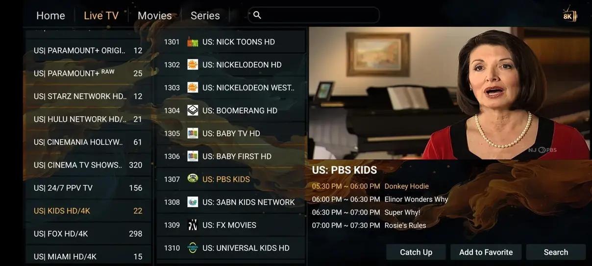 TV Worldwide IPTV interface preview 1