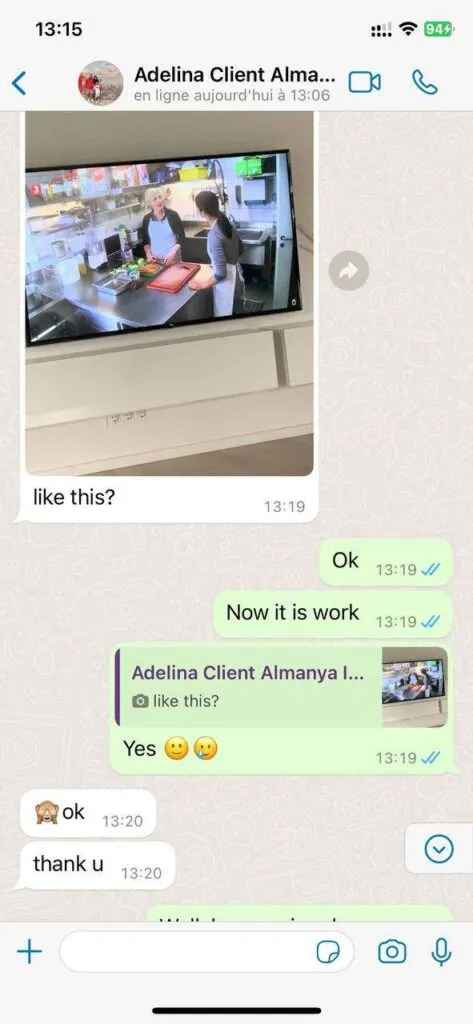 Customer support conversation screenshot 4