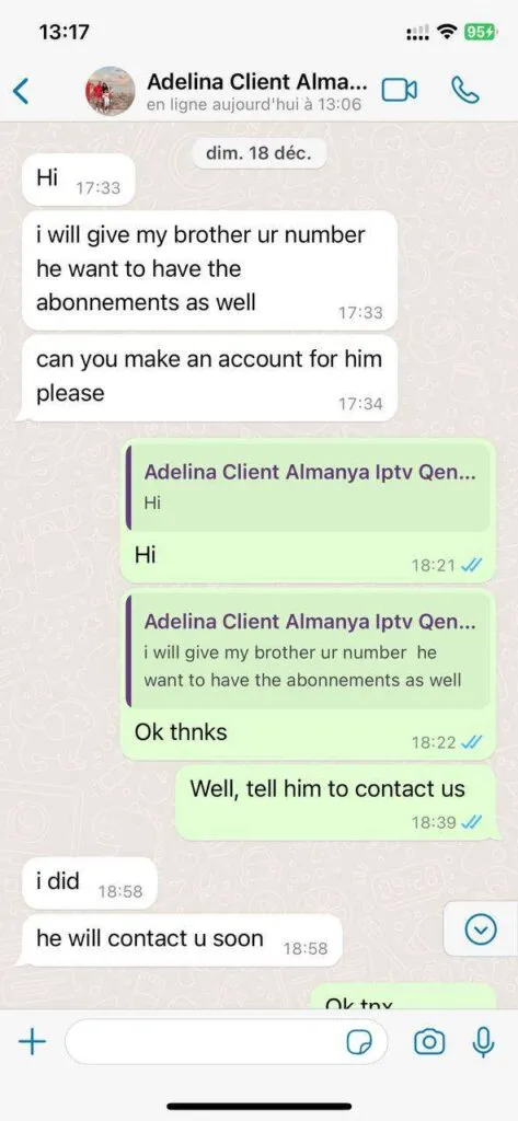 Customer support conversation screenshot 5